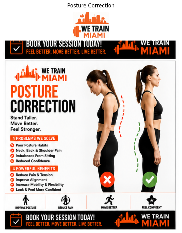 TNOS Posture Correction and alignment program card